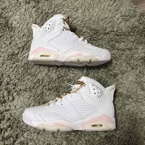 HOLD Jordan 6 Gold Hoops DH9696-100 womens size 8